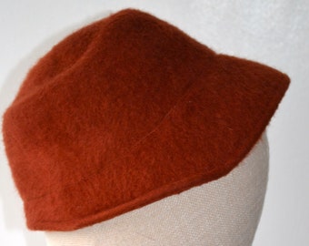 1940s Fashion Imp By Trevell Cinnamon Mohair Vintage Original Bonnet Hat