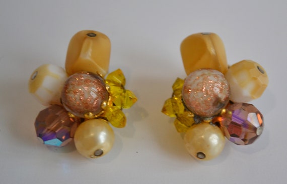 1960s Hattie Carnegie USA, Golden Bead cluster, v… - image 2