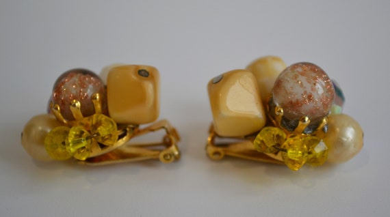 1960s Hattie Carnegie USA, Golden Bead cluster, v… - image 5