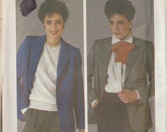 Vintage Simplicity Pattern #6724 Misses Tailored Jacket Blazer UNCUT Sewing Pattern Misses Size 10-12
