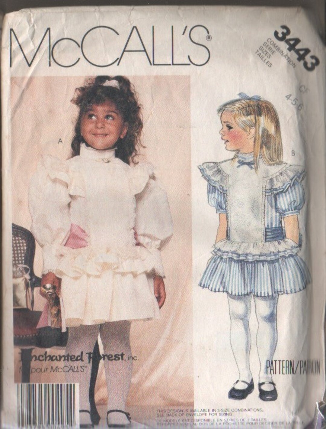 Vintage Mccall's Pattern #3443 CUT and COMPLETE Sewing Dressmaking ...