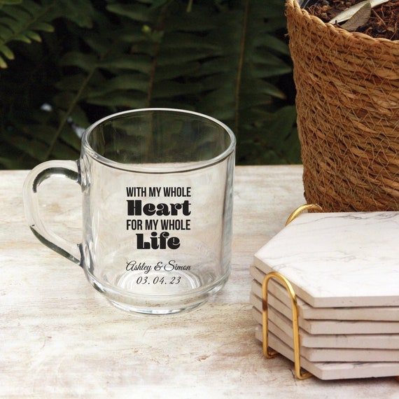 16 oz. clear glass coffee mugs Customized clear glass coffee mug 11 oz