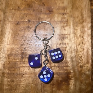 Keychain Handmade Playing Dice Key Ring