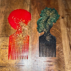 Custom Hair Picks - Hair Tools - Gifts For Her - Handmade Hair Comb - Decorative Comb - Birthday Gifts -Brushes and Combs