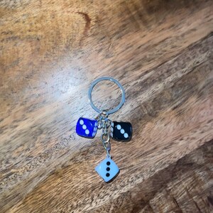 Keychain Handmade Playing Dice Key Ring