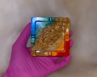 Rainbow custom ashtray| Cute ashtray| Ash tray