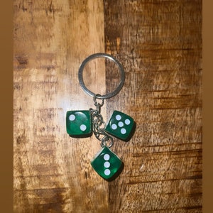 Keychain Handmade Playing Dice Key Ring