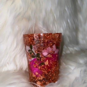 Cenicero para coche con flores rosas/cenicero con tapa/bonito cenicero/bandeja para cenizas