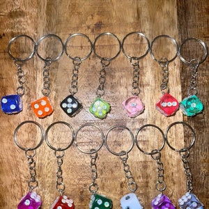 Handgemachte Bedazzled Würfelspiel Schlüsselanhänger