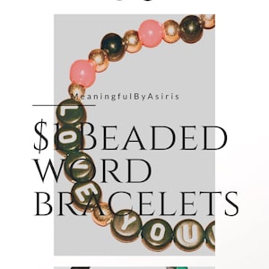 Personalized Letter Bead Stretch Bracelet
