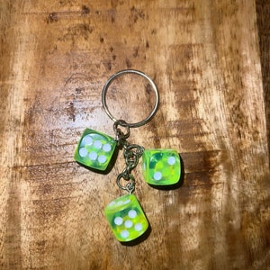 Keychain Handmade Playing Dice Key Ring