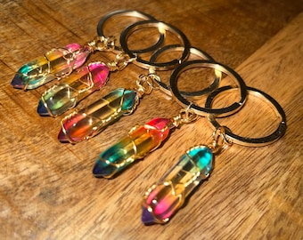 Rainbow Crystal Keychain
