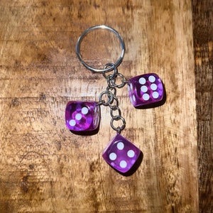 Keychain Handmade Playing Dice Key Ring