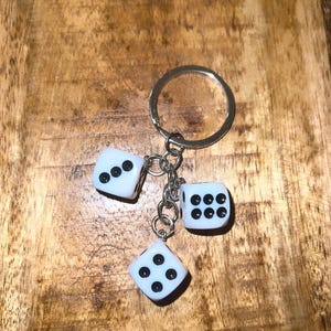 Keychain Handmade Playing Dice Key Ring