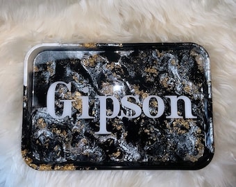 Personalized Rolling Tray| Large Rolling Tray| Custom Rolling Tray| Resin Rolling Tray|