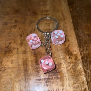 Keychain Handmade Playing Dice Key Ring