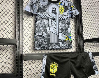 Brazil X Jesus Edition Jersey - Personalized Brasil Football Kit - Custom Sports Jersey with Name and Number