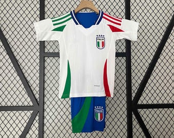 Italy 2024 Kids&#39; Away Jersey kit – Custom Football Kit with Name & Number