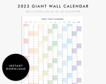 Giant Wall Calendar Etsy