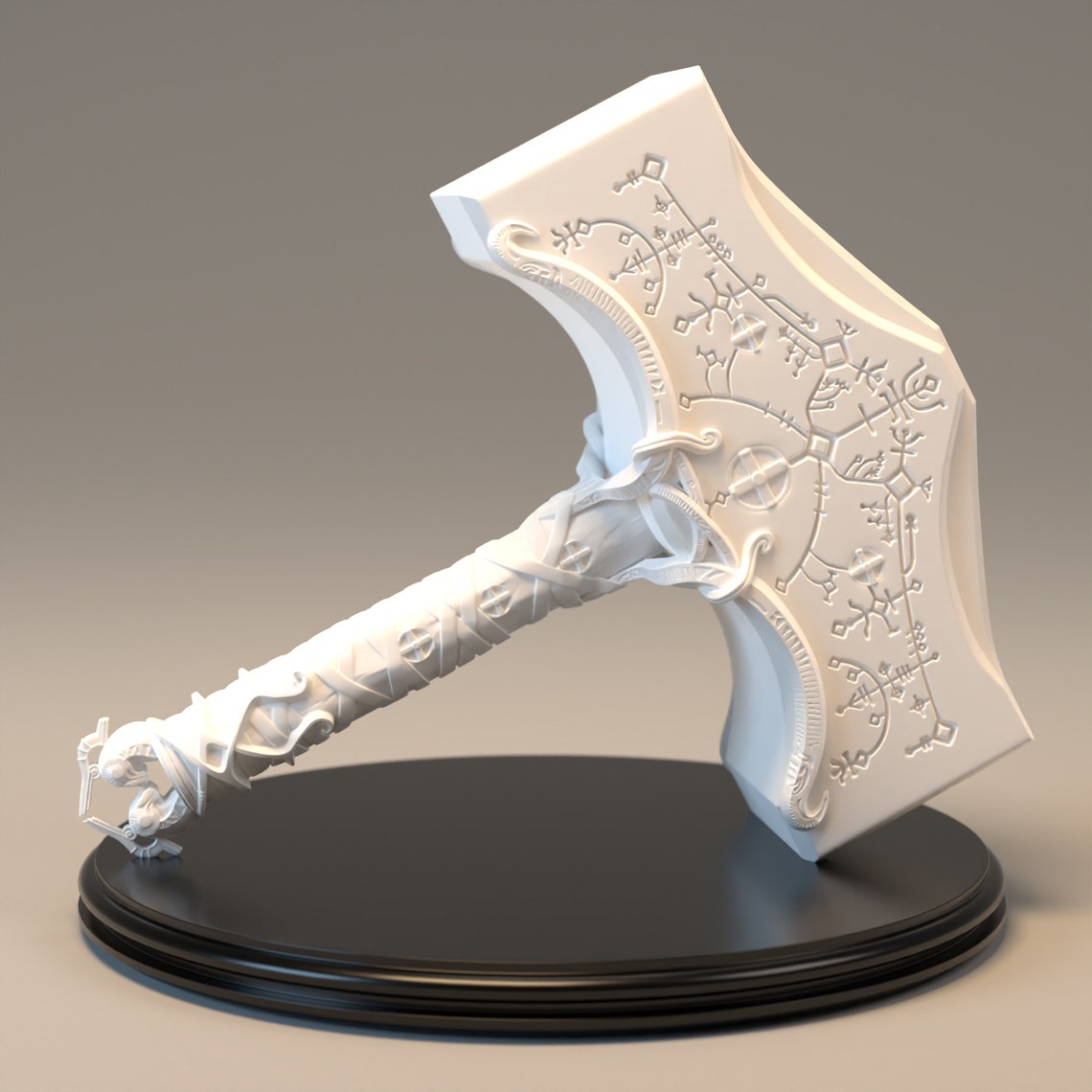 God of War Thor's Hammer Digital STL/3MF 3D File for Etsy