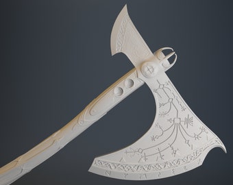 God of War Kratos Leviathan Axe Digital 3MF 3D Printing File for Cosplay