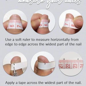 a poster with instructions on how to measure your nails