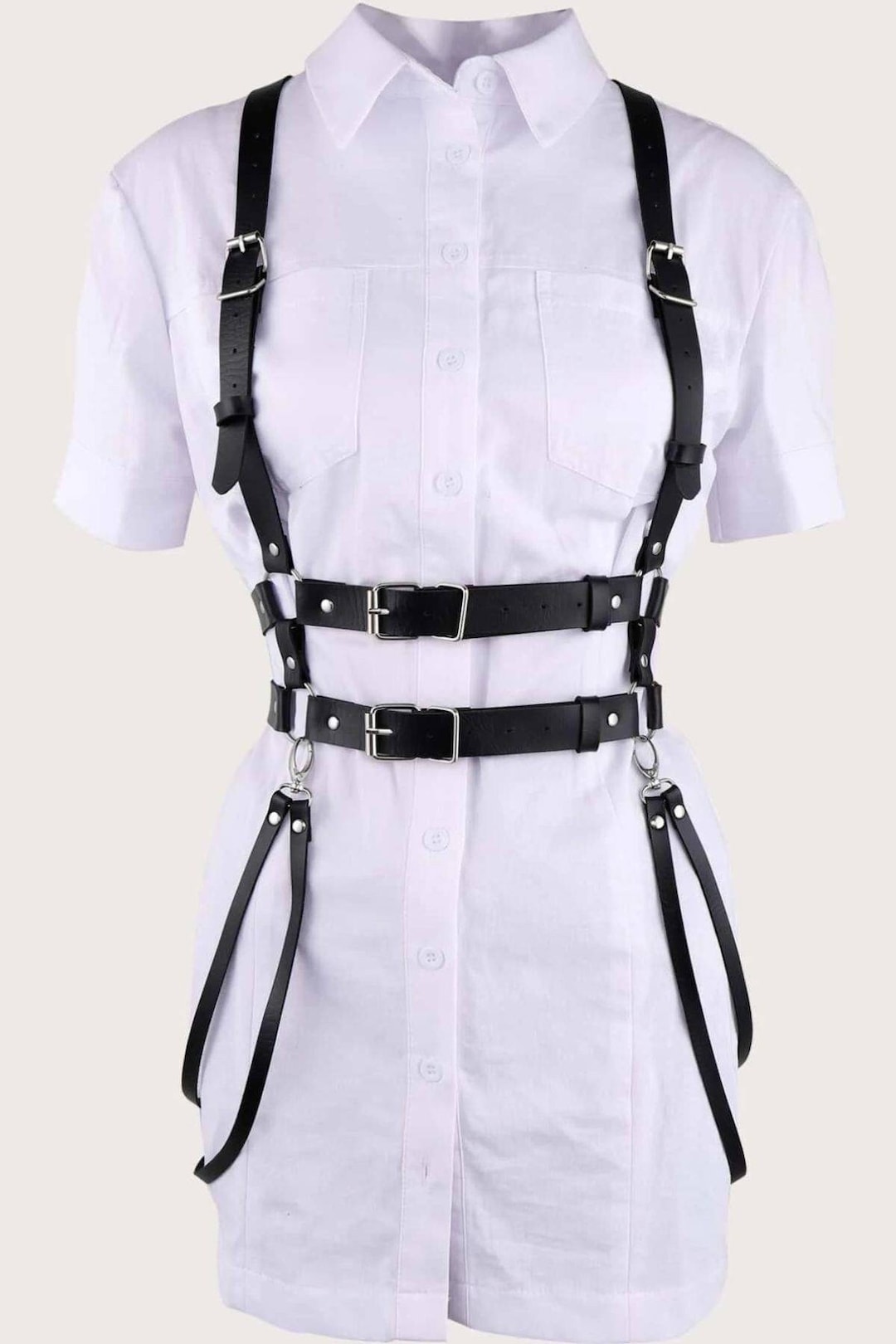 Leather Suspender Harness Women Adjustable Waist Harness Belt Etsy