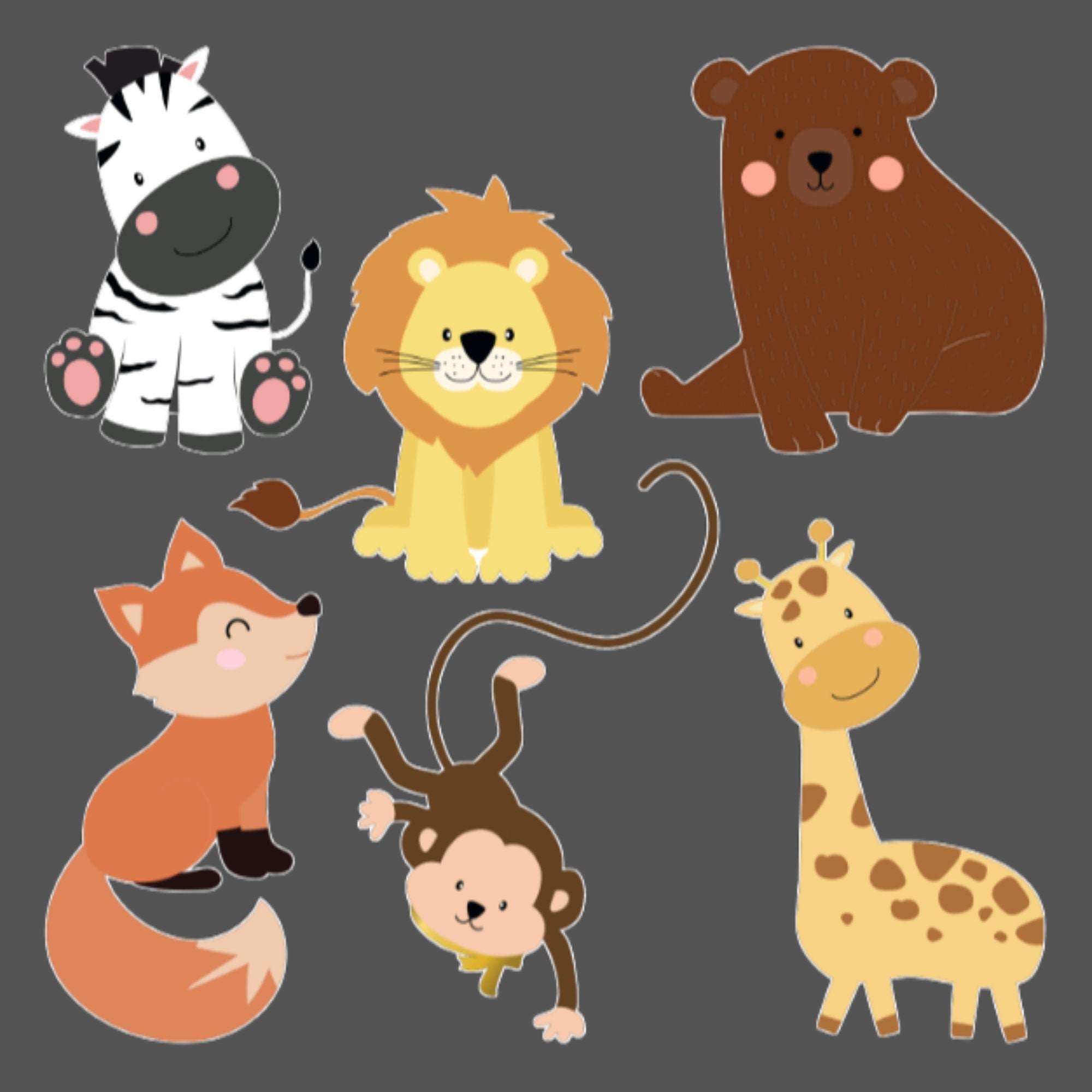 SAFARI Edible Image Safari Cake Topper SAFARI ANIMAL Safari Etsy