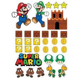 SUPER MARIO edible image, super mario cake topper, MARIO cake topper, supermario cake