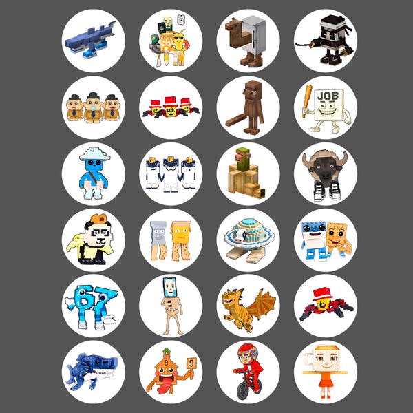 ROBLOX steal a brainrot mini cupcake edible image/ STEAL a BRAINROT mini cupcake topper