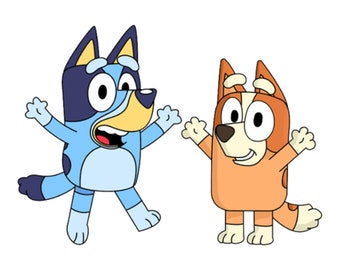 PRE CUT BLUEY Family Edible Image/ Bluey Family Cake Topper/ Bluey