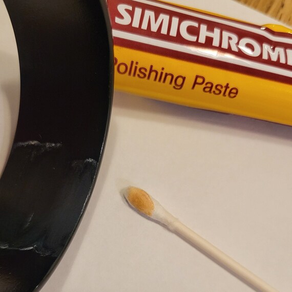 Vintage Dark Green Bakelite Bangle: Faceted Honey… - image 7