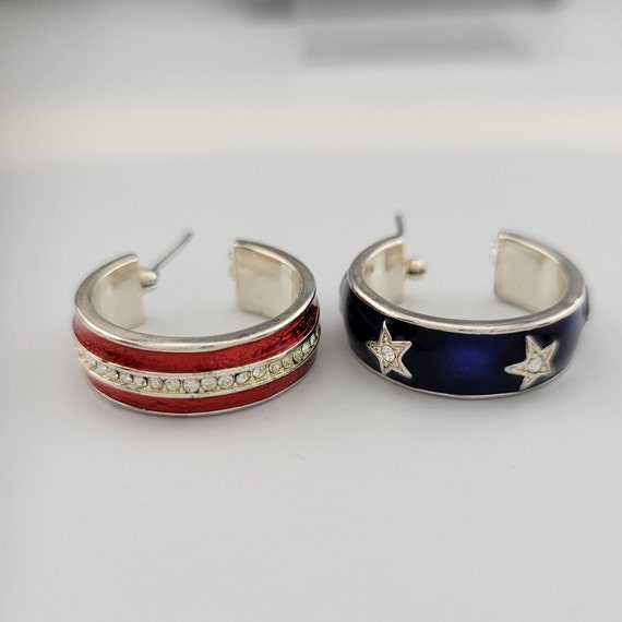 Tommy Hilfiger Red White and Blue Necklace and Ea… - image 9