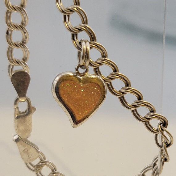 Sterling Charm Bracelet, Italian-Made Double Link… - image 5