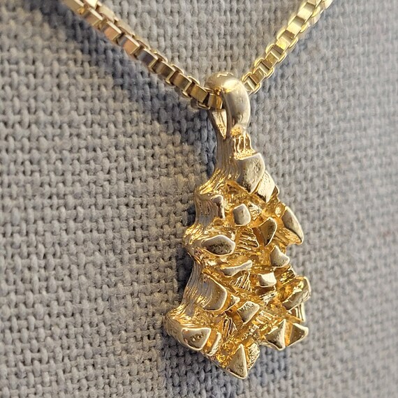 Avon 14K Gold Filled Chain, Simulated Gold Nugget… - image 2