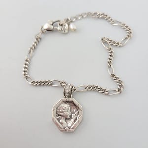 Vintage Brighton Bracelet: Figaro Link with Cherub Charm, Adjustable Bild 8