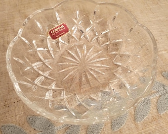 Vintage Gorham Crystal Dish: 5.75-Inch Round, West Germany