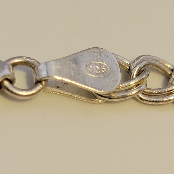 Sterling Charm Bracelet, Italian-Made Double Link… - image 4