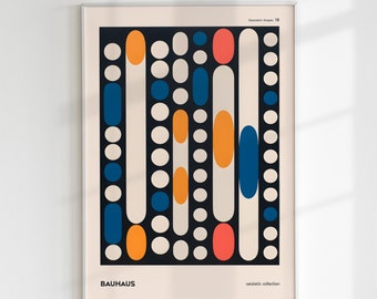 Bauhaus Print 18, Geometric Shapes, Abstract, Poster,  Modern Wall Art, Art Decor, Interior Decor