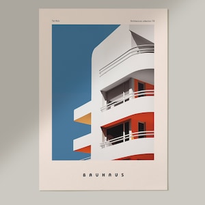 Carte postale Bauhaus Tel Aviv pour un cadeau ou un souvenir, impression artistique de voyage, carte postale touristique animée, carte-cadeau souvenir, carte postale d'architecture
