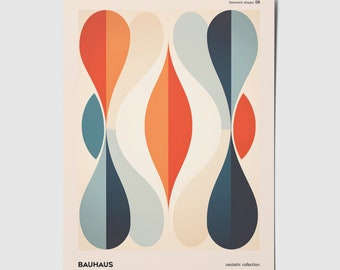 Bauhaus Print 8 –  Geometric Shapes, Abstract Printed, Poster,  Modern Wall Art, Art Decor, Interior Decor