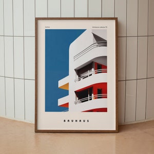 Impression d'art Bauhaus de Tel-Aviv pour décoration murale Affiche imprimée Israël modernisme minimalisme Art mural moderne déco d'intérieur