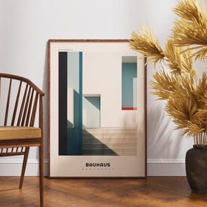 Póster Bauhaus Tel Aviv: arte mural modernista israelí, impresión de arquitectura minimalista, decoración estética para el hogar.
