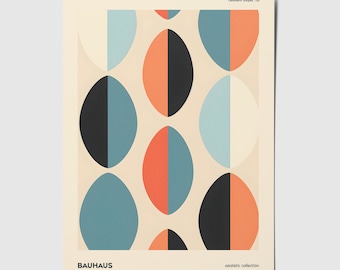 Bauhaus Print 10, Geometric Shapes, Abstract, Poster,  Modern Wall Art, Art Decor, Interior Decor