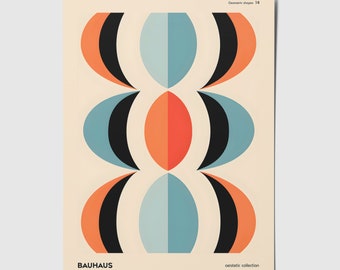 Bauhaus Print 14, Geometric Shapes, Abstract, Poster,  Modern Wall Art, Art Decor, Interior Decor