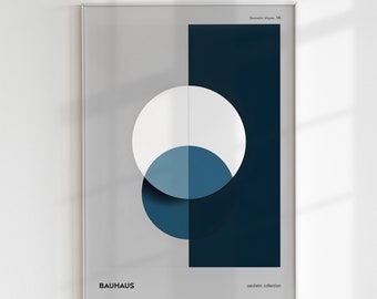 Bauhaus Print 16, Geometric Shapes, Abstract, Poster,  Modern Wall Art, Art Decor, Interior Decor