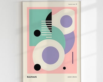 Bauhaus Print 13, Geometric Shapes, Abstract, Poster,  Modern Wall Art, Art Decor, Interior Decor