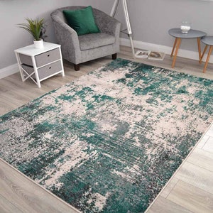 Bohemian Style Jade Green Soho Rugs Small Extra Large Bedroom Easy Clean Soft Floor Carpets