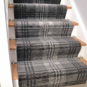 Tartan Stair Carpet Corridor Rugs Very Long Hallway Hall Runner ANY Length UK
