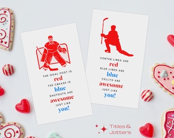 Hockey Valentine Cards | 3x5 | Instant Download